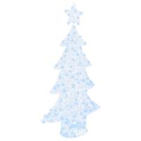 Kerstboom met 160 LED Koudwit 150 cm Acryl