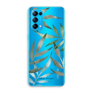 Tropical watercolor leaves: Oppo Find X3 Lite Transparant Hoesje