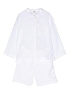 Il Gufo ensemble short à boutonnière - Blanc