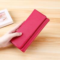 3591C multifunctionele Litchi textuur lederen portemonnee grote-capaciteit portemonnee (rood)