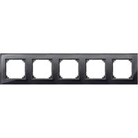 Merten 489503 Afdekking Frame 5-voudig System M, M-Plan Zwart 1 stuk(s)