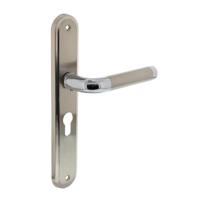 Deurkruk Agatha op schild PC 55 mm chroom