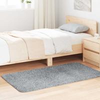 Hoogpolig vloerkleed NAVARRA 80x150 cm polyester zilvergrijs