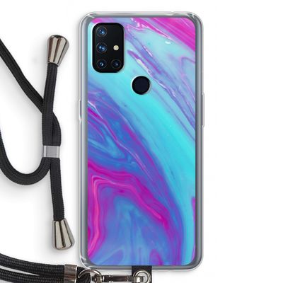 Zweverige regenboog: OnePlus Nord N10 5G Transparant Hoesje met koord