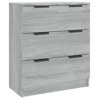 The Living Store Dressoir - Meubel - 60 x 30 x 70 cm - Grijs Sonoma Eiken - Montage vereist