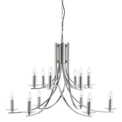 Searchlight Chrome hanglampAscona Ø 88cm - 41612-12SS