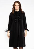Yoek Blouse-jurk met ruches | Zwart | Maat 58/60 Yoek Blouse-jurk met ruches | Zwart | Maat 58/60