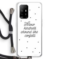 Confetti: Oppo A95 5G Transparant Hoesje met koord