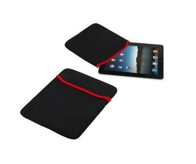 7" beschermhoes zwart/rood