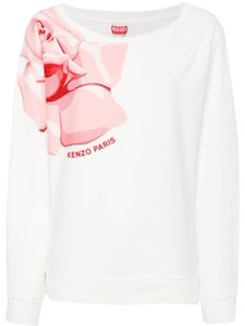 Kenzo t-shirt en coton à imprimé floral - Blanc