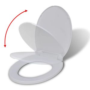 VidaXL Toiletbril soft-close ovaal wit