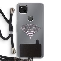 Home Is Where The Wifi Is: Pixel 4a Transparant Hoesje met koord
