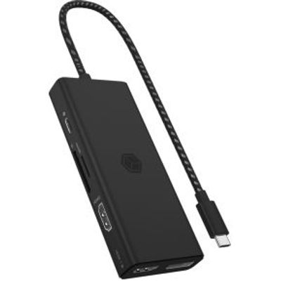 ICY BOX IB-DK4011-CPD Bedraad USB 3.2 Gen 1 (3.1 Gen 1) Type-C Zwart