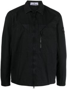 Stone Island surchemise à patch logo - Noir