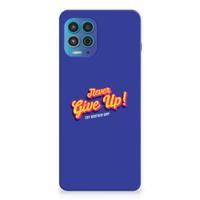 Motorola Moto G100 | Siliconen hoesje | met naam Never Give Up