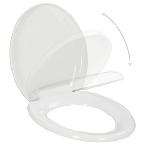 VidaXL Toiletbril soft-close met quick-release ontwerp wit