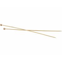 Bamboe breinaalden 35 mm - set van 2x stuks - hout - hobby/knutselen   -