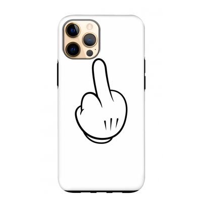 Middle finger white: iPhone 12 Pro Max Tough Case