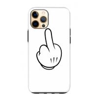 Middle finger white: iPhone 12 Pro Max Tough Case