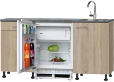 kitchenette 180cm met koelkast en stelpoten RAI-8181