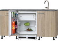 kitchenette 180cm met koelkast en stelpoten RAI-8181 - thumbnail