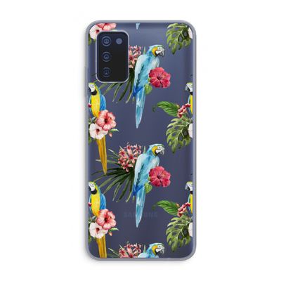 Kleurrijke papegaaien: Samsung Galaxy A03s Transparant Hoesje