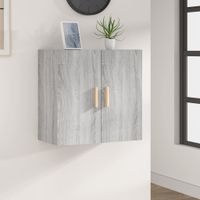 Wandkast 60x30x60 cm bewerkt hout grijs sonoma eikenkleurig - thumbnail