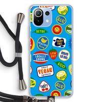 Fruitsticker: Xiaomi Mi 11 Lite Transparant Hoesje met koord Fruitsticker: Xiaomi Mi 11 Lite Transparant Hoesje met koord