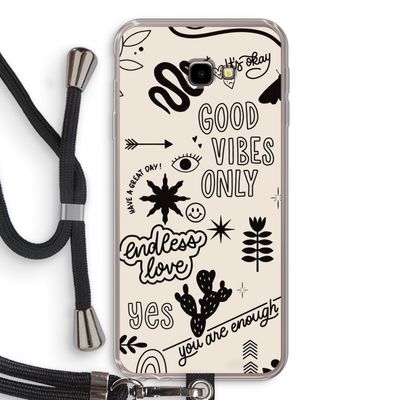 Good vibes: Samsung Galaxy J4 Plus Transparant Hoesje met koord