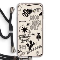 Good vibes: Samsung Galaxy J4 Plus Transparant Hoesje met koord