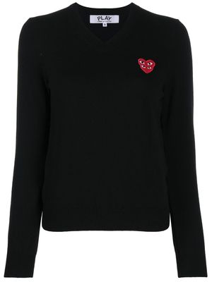 Comme Des Garçons Play pull à patch logo - Noir