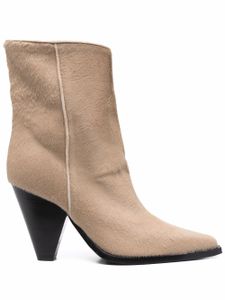 Scarosso bottes Emily en fourrure - Tons neutres