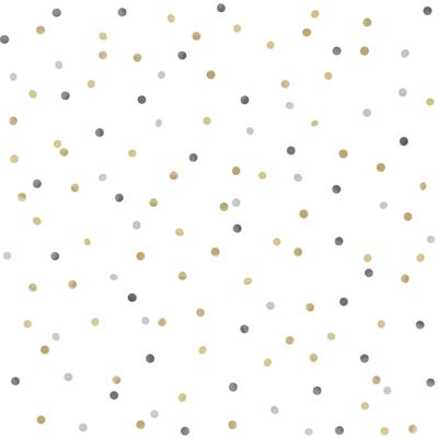 Dutch Wallcoverings Joy - Stippen - Wit/Bruin
