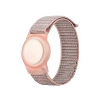 AirTag nylon loop bandje - M/L - Zand roze