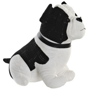 Items Deurstopper - 1 kilo gewicht - Hond Franse Bulldog - zwart/wit - 29 x 26 cm   -