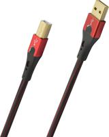 Oehlbach USB Evolution B USB 2.0 [1x USB-A 2.0 stekker - 1x USB-B 2.0 stekker] 7.50 m Rood/zwart Vergulde steekcontacten