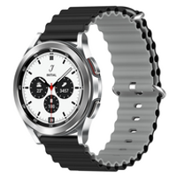 Ocean Style bandje - Zwart / grijs - Samsung Galaxy Watch 4 Classic - 42mm & 46mm - thumbnail