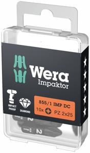 Wera 855/1 Impaktor DC Pozidriv Bit PZ2 x 25mm VE=10 - 05057621001