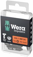 Wera 855/1 Impaktor DC Pozidriv Bit PZ2 x 25mm VE=10 - 05057621001