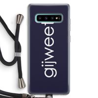 Gijweet: Samsung Galaxy S10 Plus Transparant Hoesje met koord