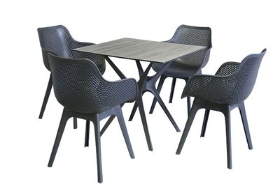 Tuinset Jasper - 4 stoelen met tafel- - Kunststof- Sens-Line