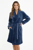 HL-tricot dames badjas fleece - Comfort - Warme winter ochtendjas - Badjassen dames