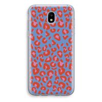 Leopard blue: Samsung Galaxy J5 (2017) Transparant Hoesje