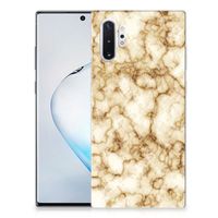 Samsung Galaxy Note 10 Plus TPU Siliconen Hoesje Marmer Goud - thumbnail