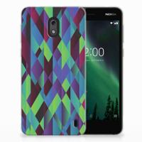 Nokia 2 | TPU Hoesje | Abstract Green Blue