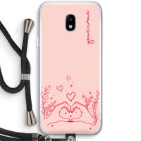 Love is in the air: Samsung Galaxy J3 (2017) Transparant Hoesje met koord