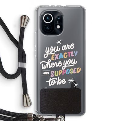 Right Place: Xiaomi Mi 11 Transparant Hoesje met koord