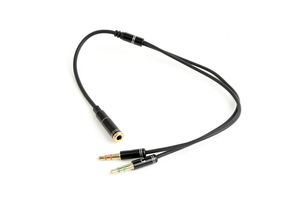 Gembird !Adapter audio stereo 3.5mm mini Jack/4PIN/ audio kabel 0,2 m 2 x 3.5mm Zwart