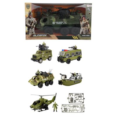 Army militair voertuig + soldaat en accessoires verschillende uitvoeringen