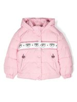 Chiara Ferragni Kids doudoune à bande logo - Rose - thumbnail